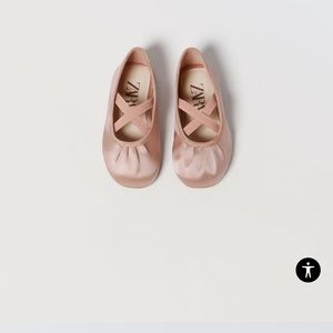 [Zara] kids satin ballet flats size 25 or US size 9